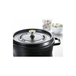 Cocotte en fonte ronde noire ø 28 cm