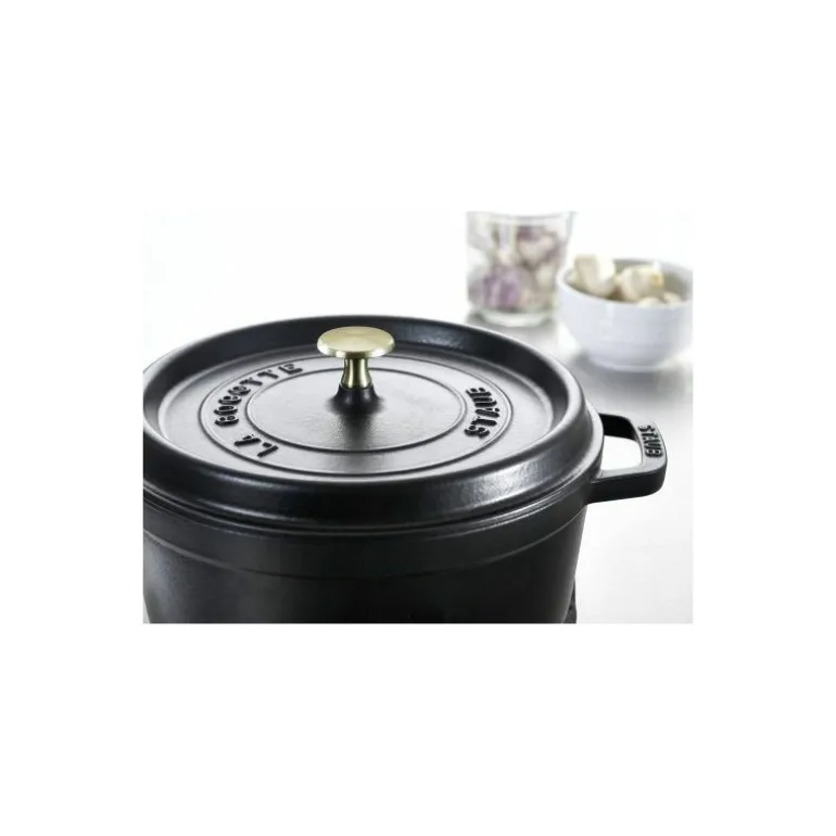 Cocotte en fonte ronde noire ø 28 cm