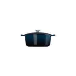 Cocotte en fonte ronde Signature bleu nuit 28 cm