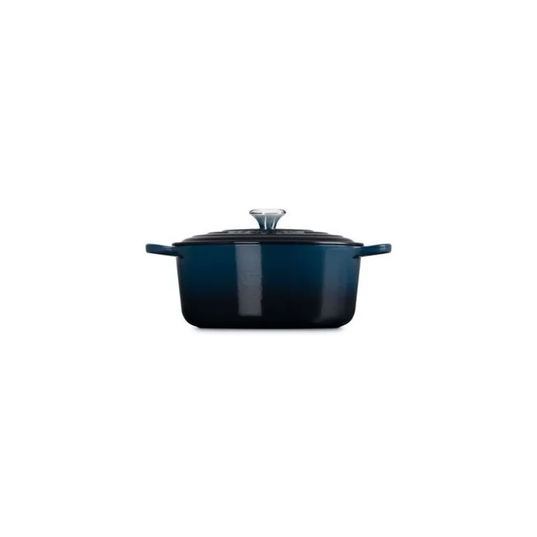 Cocotte en fonte ronde Signature bleu nuit 28 cm