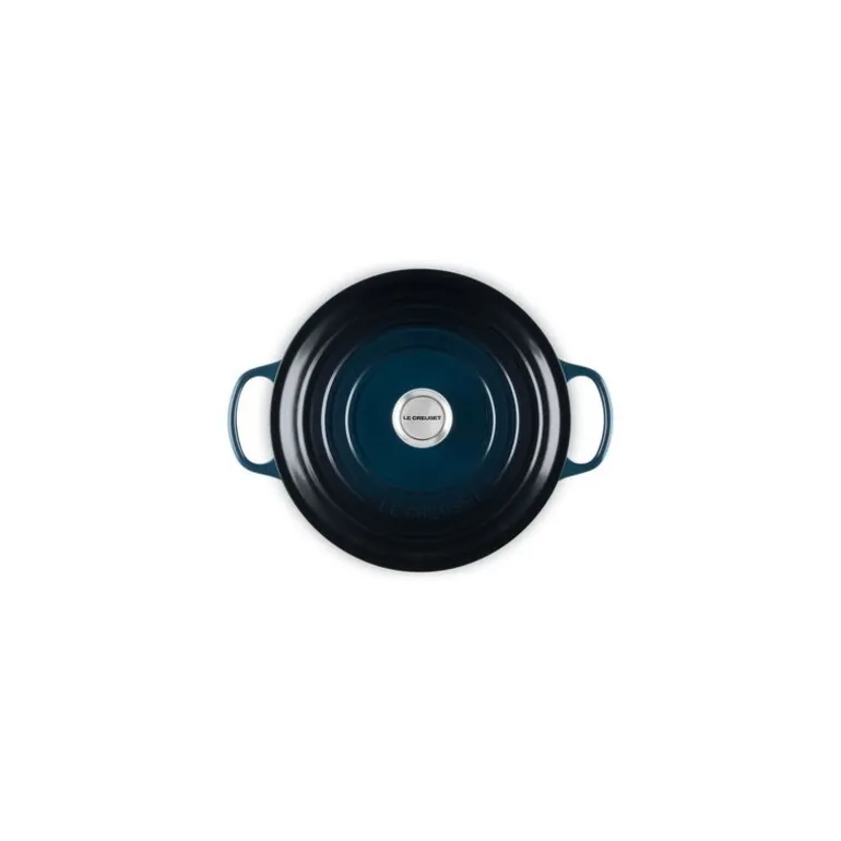 Cocotte en fonte ronde Signature bleu nuit 28 cm