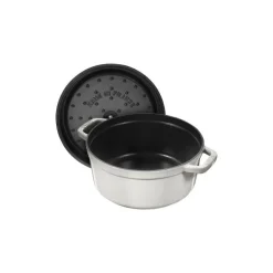 Cocotte en fonte ronde truffe blanche Ø 20 cm