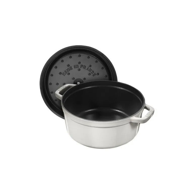 Cocotte en fonte ronde truffe blanche Ø 20 cm