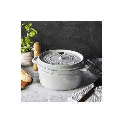 Cocotte en fonte ronde truffe blanche Ø 26 cm