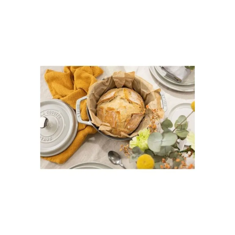 Cocotte en fonte ronde truffe blanche Ø 26 cm