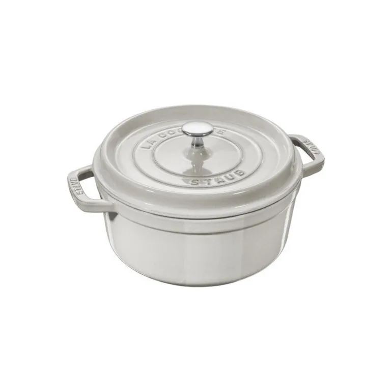 Cocotte en fonte ronde truffe blanche Ø 24 cm