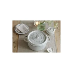 Cocotte en fonte ronde truffe blanche Ø 24 cm
