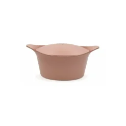 Cocotte fonte d'aluminium rose guimauve Ø 28 cm
