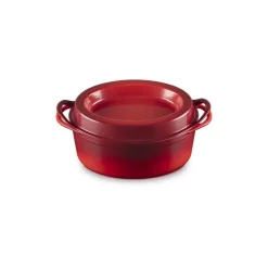 Cocotte fonte Doufeu ovale cerise 32 cm