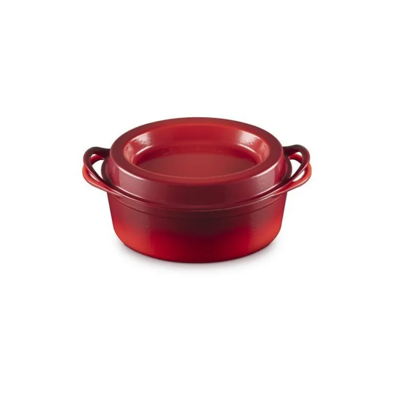 Cocotte fonte Doufeu ovale cerise 32 cm