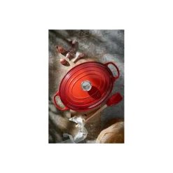 Cocotte fonte Signature ovale cerise 31 cm