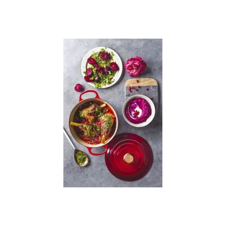 Cocotte fonte signature ronde cerise ø 20 cm