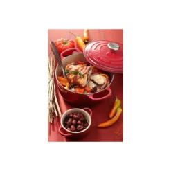 Cocotte fonte signature ronde cerise ø 28 cm
