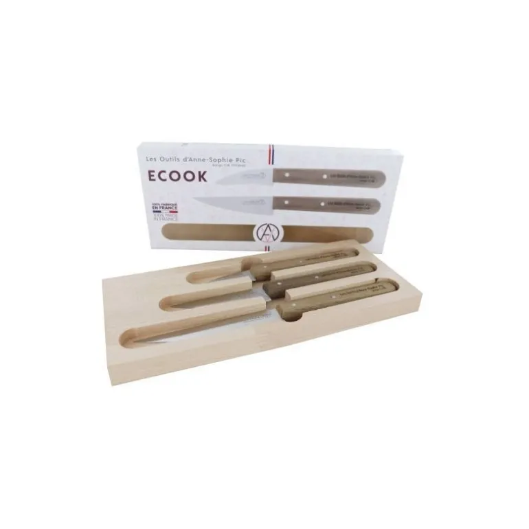 Coffret 3 couteaux d'office Ecook Anne-Sophie Pic