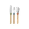 Coffret Le Petit Gourmet couverts clipsables bois et inox