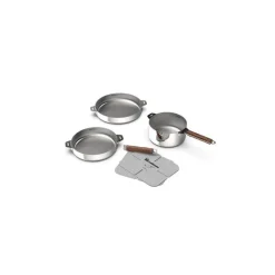 Coffret trio La Merveilleuse 1 casserole et 2 poêles ø 20, 24 et 28 cm