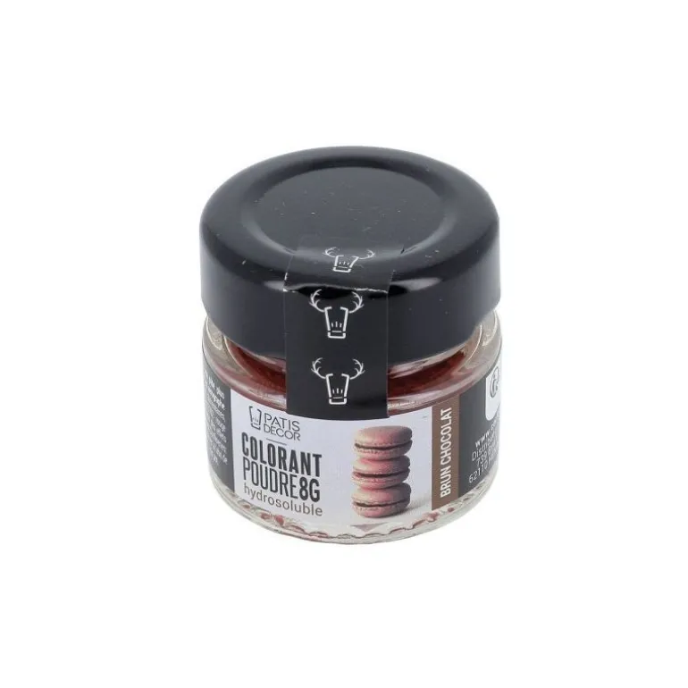 Colorant poudre hydrosoluble brun chocolat 8 g