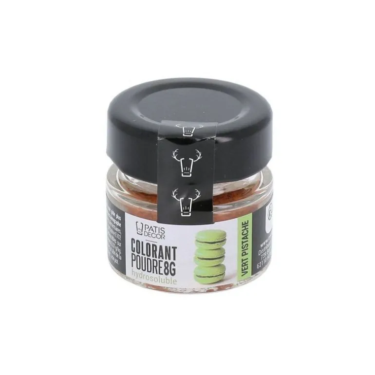 Colorant poudre hydrosoluble vert pistache 8 g