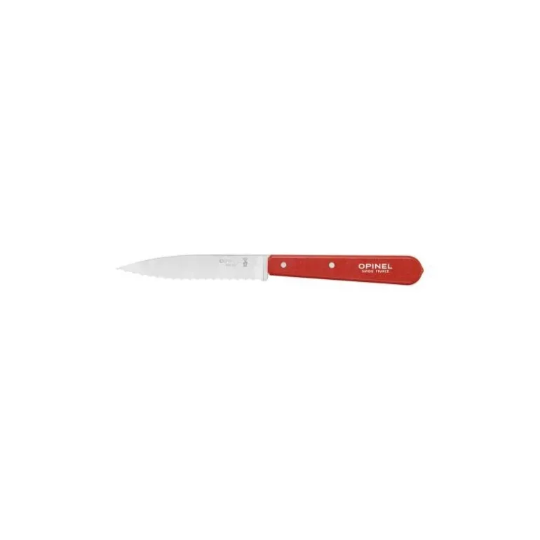Couteau cranté n°113 rouge paysage