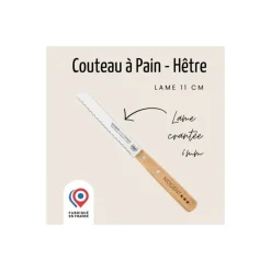 Couteau à pain Nogent Classic hêtre 11 cm
