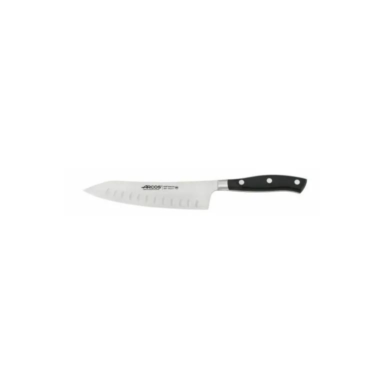 Couteau Rocking Santoku alvéolé Riviera noir