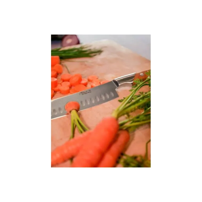 Couteau santoku alvéolé Le Thiers bois de cade 17 cm
