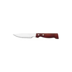 Couteau à steak lame crantée manche bois 12 cm
