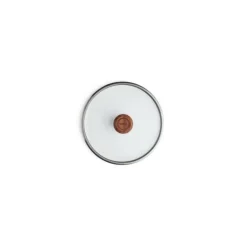 Couvercle en verre de sécurité bouton bois ø 20 cm