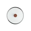 Couvercle en verre de sécurité bouton bois ø 30 cm