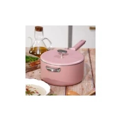 Couvercle inox La Merveilleuse rose guimauve Ø 20 cm