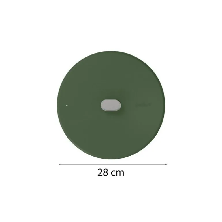 Couvercle inox La Merveilleuse vert fougère Ø 28 cm
