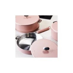 Couvercle inox La Merveilleuse rose guimauve Ø 24 cm