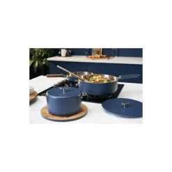 Couvercle inox La Merveilleuse bleu myrtille Ø 24 cm