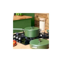 Couvercle inox La Merveilleuse vert fougère Ø 20 cm