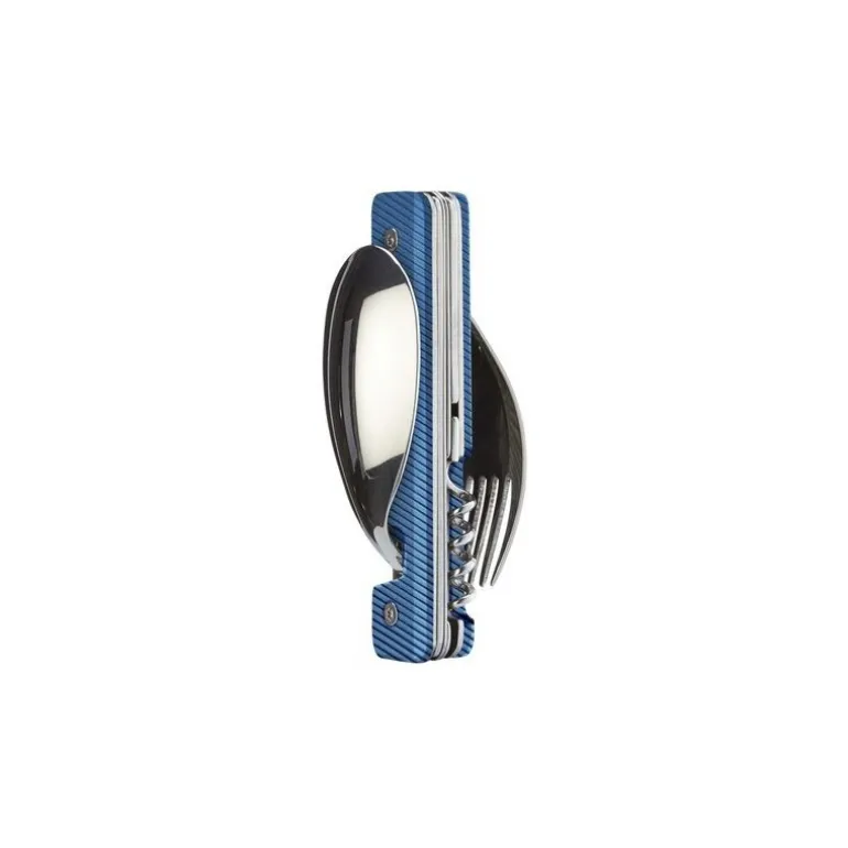 Couverts nomades pliants 13h25 alu bleu