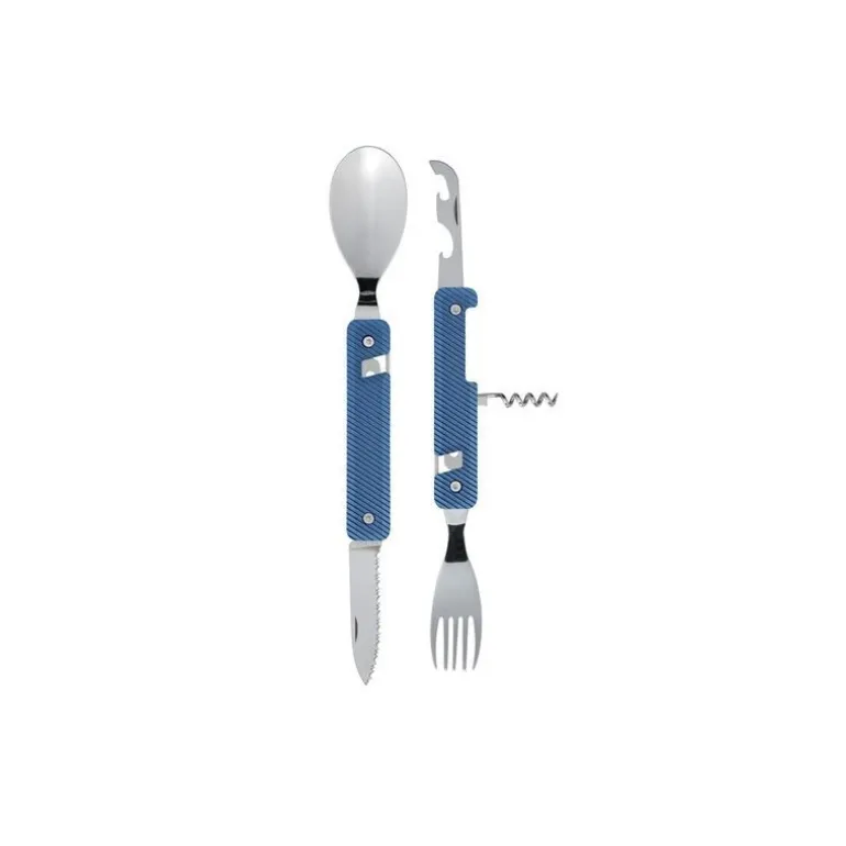 Couverts nomades pliants 13h25 alu bleu
