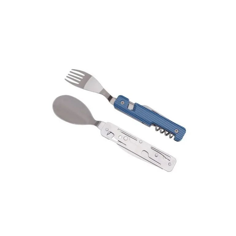 Couverts nomades pliants 13h25 alu bleu