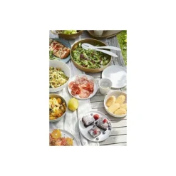 Couverts à salade en rPET beige 29,5 cm