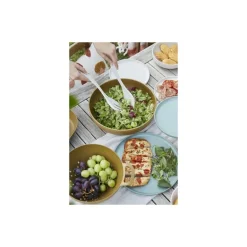 Couverts à salade en rPET beige 29,5 cm