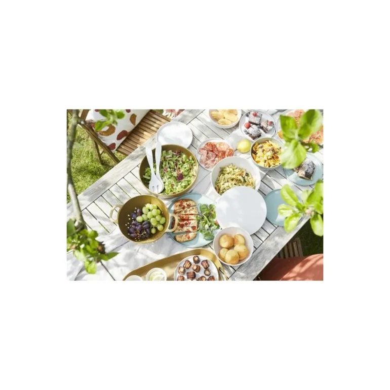 Couverts à salade en rPET beige 29,5 cm