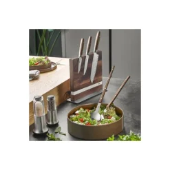 Couverts à salade Filigo bois de noyer inox