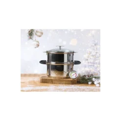 Cuiseur vapeur biome anse mutine 2 noir ø 24 cm