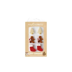 Décoration en pâte d'amande Sweet Xmas - par 6