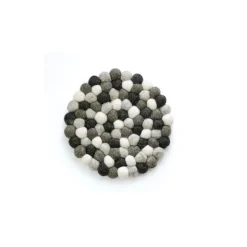 Dessous de plat Lana rond noir blanc et gris ø 21 cm
