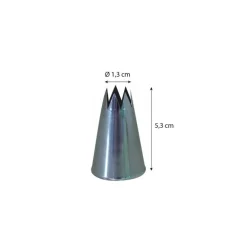 Douille cannelée E8 8 dents inox