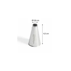 Douille à petit four 12 dents inox ø 0,8 cm