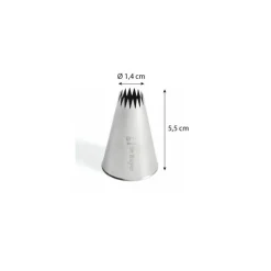 Douille à petit four 16 dents inox ø 1,4 cm