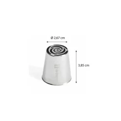 Douille russe à fleur 243 inox ø 2,6 cm