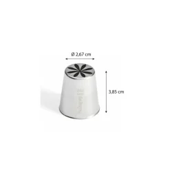 Douille russe à fleur 248 inox ø 2,6 cm