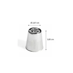 Douille russe à fleur 242 inox ø 2,6 cm